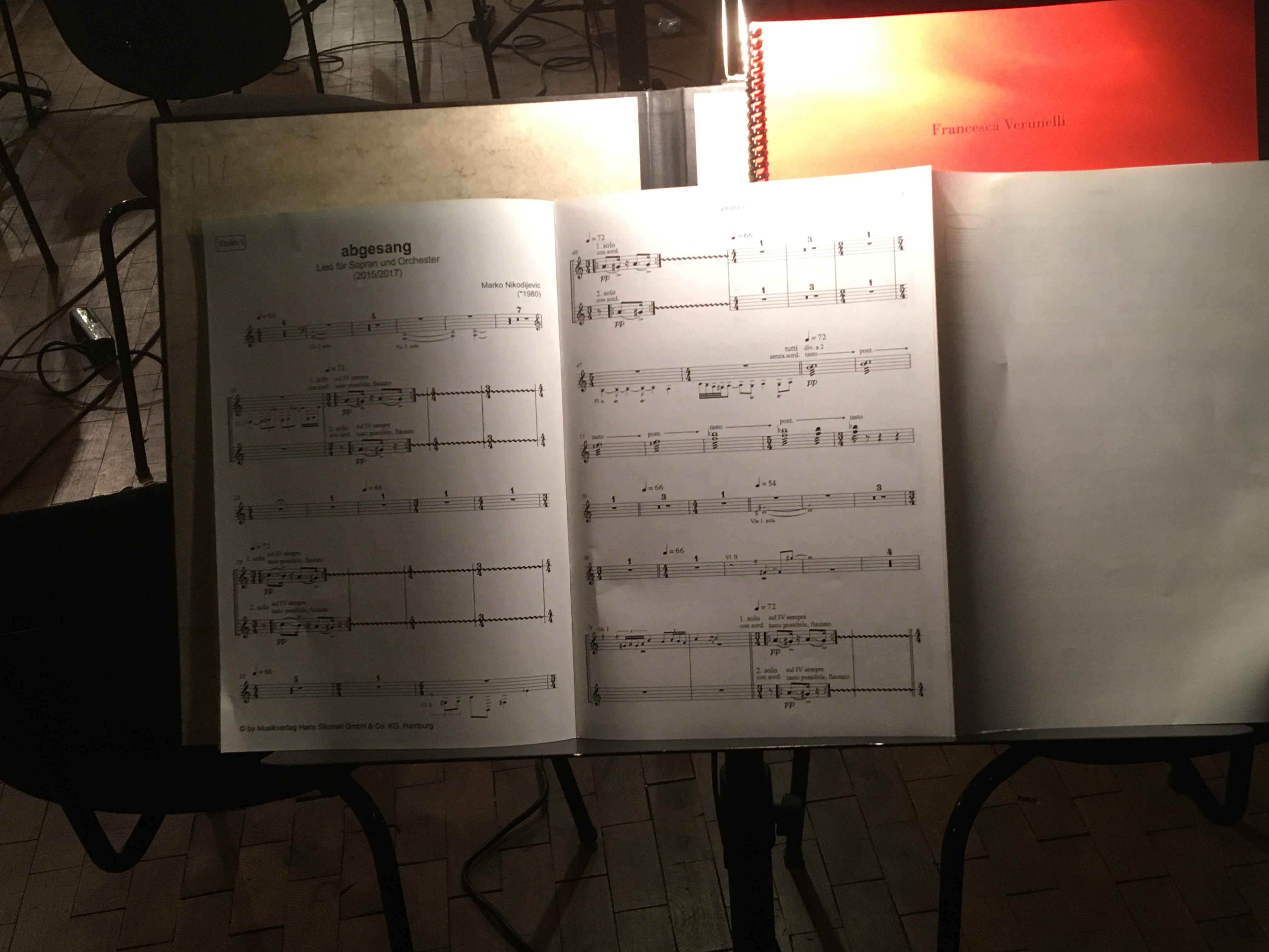 Ultraschall Abgesang partitur